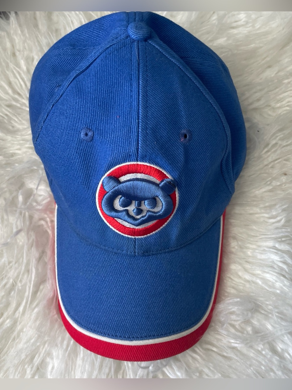 Vintage Chicago Cubs Blue Adjustable Hat Embroidered Cubbie Culver’s